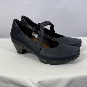 Naot Navy Leather Mary Jane Heels Dressy Pumps Women’s Size 40